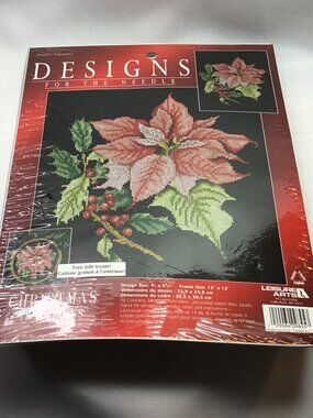 Cross Stitch Kit, Holiday Time, Christmas Traditions, Poinsettia, New